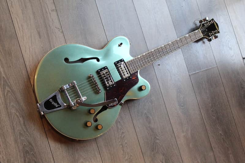GRETSCH "G2622T Streamline Center Block Double-Cut with Bigsby, Laurel Fingerboard, Broad’Tron BT-3S Pickups, Steel Olive" 3, 2 KG image 1
