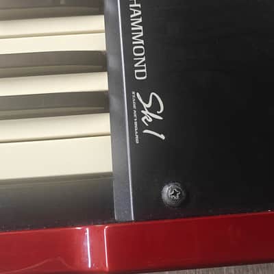 2010-2013 Hammond SK1-73 - Black with Cherry Red side panels. Comes with Rolling Hard Gator Case, pedals and cables. image 7