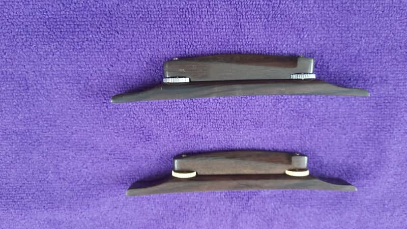 Archtop Guitar Bridge Plain in Rosewood -1 pc image 1