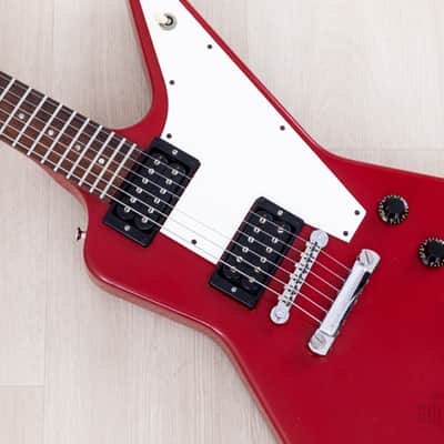 1983 Gibson Explorer Cardinal Red Custom Color Vintage Guitar w/ Dirty Fingers, Case image 7