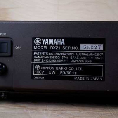 Yamaha DX21 Programmable Algorithm Synthesizer 1985 Black w/ Bag, Manual, Play Book - 100V MIJ Japan image 7