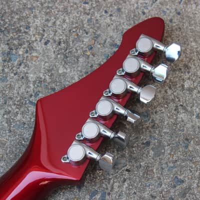 1985 Aria Pro II Japan XX-Deluxe Flying V MIJ Electric Guitar (Candy Apple Red) image 10