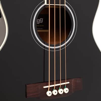 Stagg Jumbo Acoustic-Electric Bass Guitar with Cutaway – Black – SA40BASS ACE-BK image 4