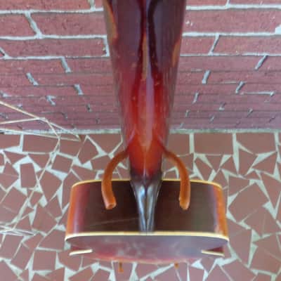 1930's Kay Baritone Archtop Guitar - B Tuning - Acoustic Electric - X Wide Fretboard - Period Case image 7