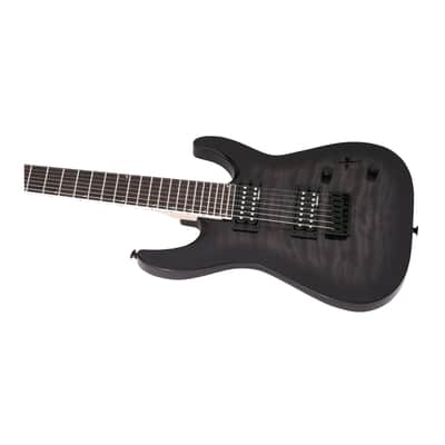 Jackson JS Series Dinky Arch Top 7-String JS22Q-7 DKA HT, Amaranth Fingerboard, Poplar Body, and Bolt-on Maple Neck Electric Guitar (Right-Handed, Transparent Black Burst) image 7