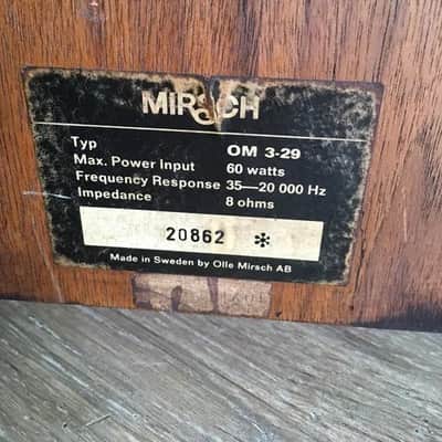 Mirsch OM 3-29 - Vintage 3-Way Speakers, Sweden image 6