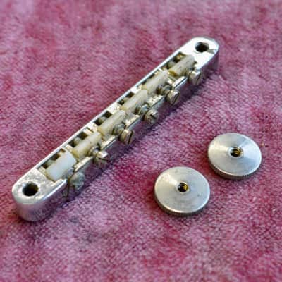 Vintage Gibson 1965 ABR-1 Bridge Chrome - NO patent Number RARE w/ nylon saddles image 3