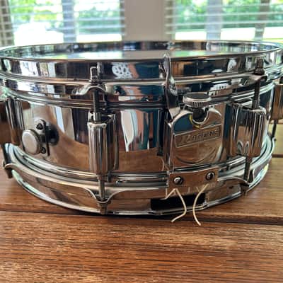 Vintage ROGERS 5"X14" Dyna-Sonic Snare Drum 1969-75 COB (Chrome over Brass) Fullerton image 9