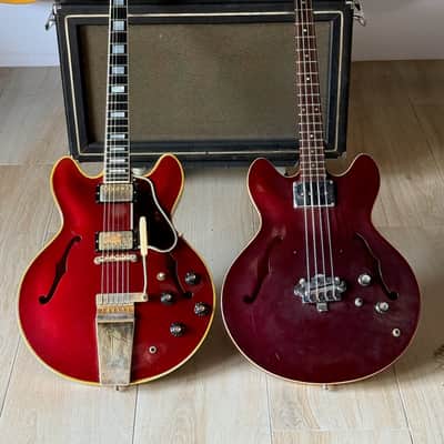 Gibson ES-355TDC "Mono" 1967 - ultra rare 1 of a kind in Sparkling Burgundy w/Mono Electronics. image 21