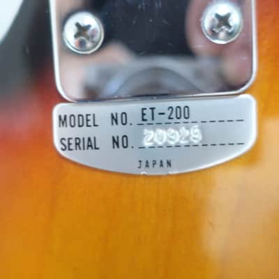 Vintage 1960s Teisco Guitar Tulip Model E-110 2 PU Clean Rare Sunburst image 8