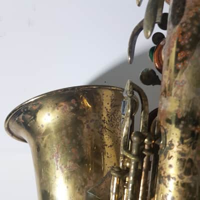 1934 BUESCHER TRUE TONE BARITONE SAX USA image 11