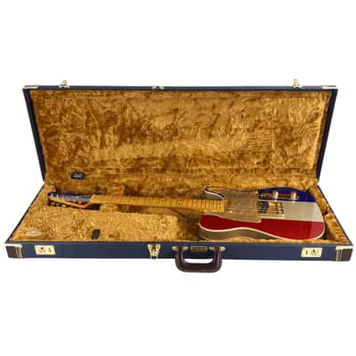 Fender Buck Owens Telecaster, Maple Fingerboard, Red, Silver and Blue Sparkle W/HSC (Used) image 3