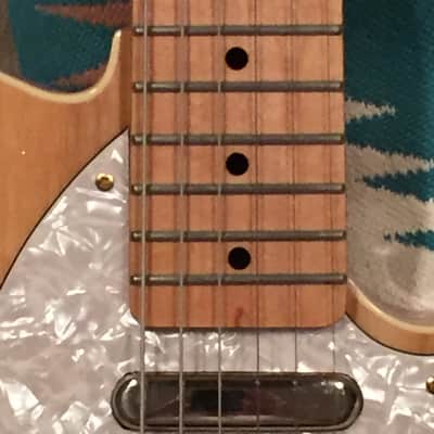 Samick Artist Series Thinline Hollow Telecaster copy TO-0345 1980's Natural Ash with Maple Neck and image 14