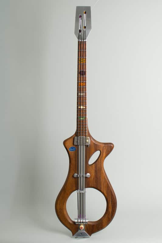 Wandre  Rock Basso Solid Body Electric Bass Guitar (1961), black tolex hard shell case. image 1