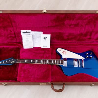 2001 Gibson Limited Edition Firebird V Reverse Body Sapphire Blue w/ Banjo Tuners, Case & Tags, Yamano image 19