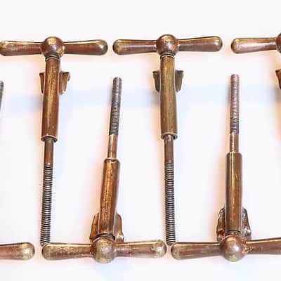 Set of (12) Ludwig DeLuxe Finish T- Rods & Claws for "Black Beauty" Bass Drum - 1928 / EIGHTEEN PHOTOS image 6