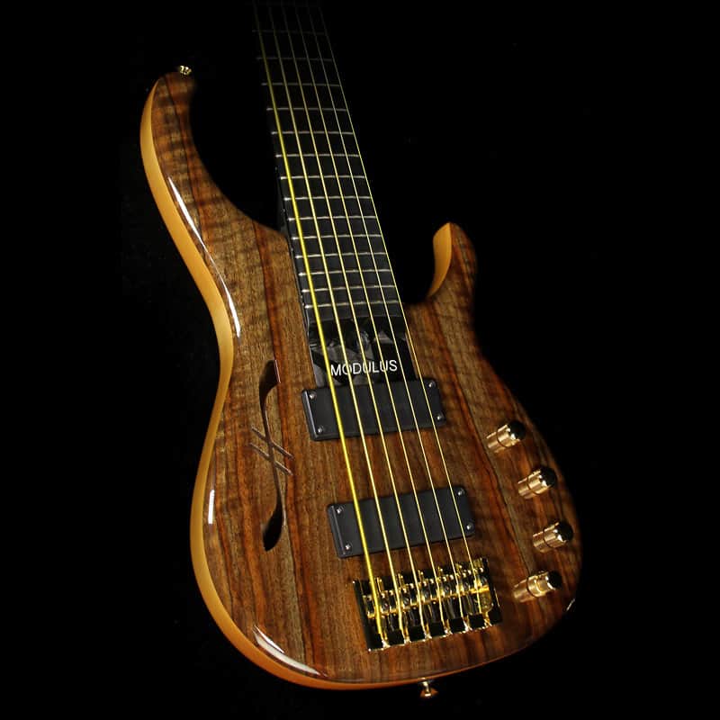 Used 2006 Modulus Q6 6-String Semi-Hollow Electric Bass Walnut image 1