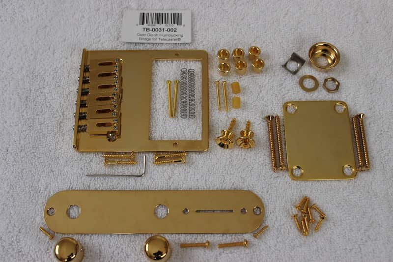 Fender/Gotoh Humbucker Telecaster Gold Hardware Set Modern GTC302 6-saddle Bridge Tele TB-0031-002 image 1