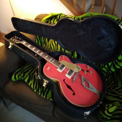 Gretsch Relic Upgraded with "Super" Hilo Tron Pickups, Vintage Amber Knobs, Great Hardshell Case GS5420T 50's Style - Fiesta Red Aged Top image 12