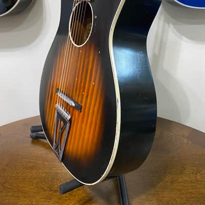 Harmony Stella Vintage 1950’s Parlor Sunburst Acoustic Guitar Made in USA image 3