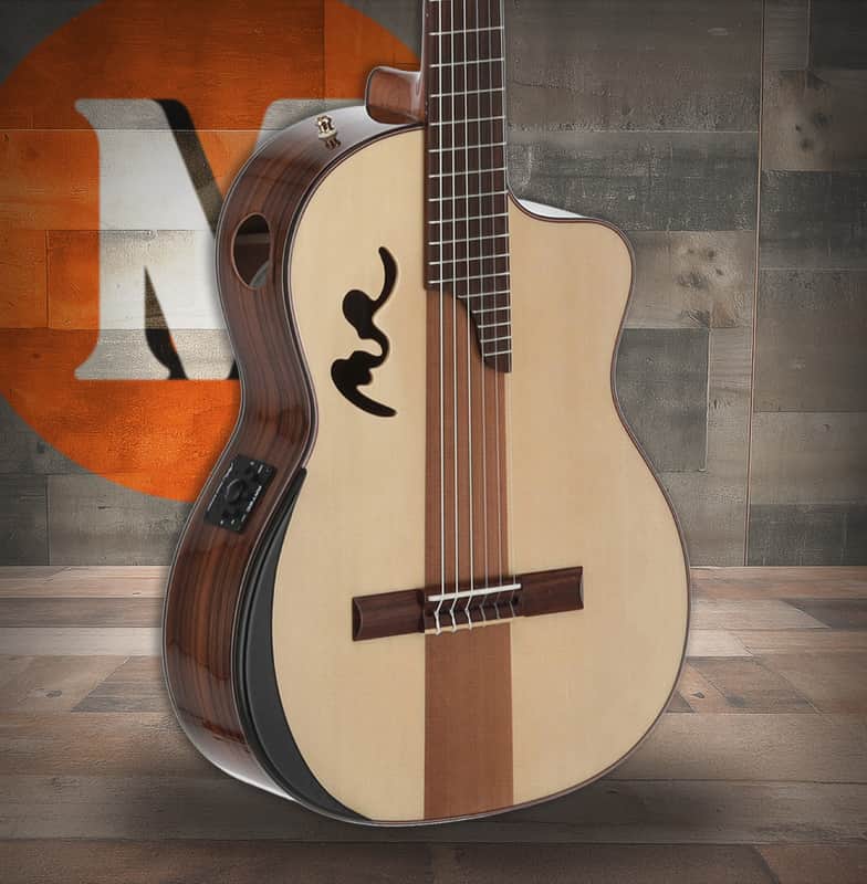 Manuel Rodriguez Cortado Santo Rosewood 4/4 Gloss E-Acoustic Cutaway (501462) image 1