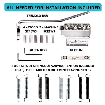 Vega-Trem VT1 Ultra-Trem 2-point Stratocaster Guitar Tremolo Bridge For Strat (Glossy) image 3