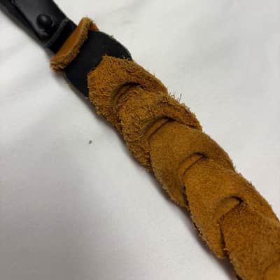 LM Glove LEATHER Weave Links MANDOLIN Strap Orange/Brown - FIRE SALE image 9