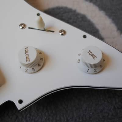 Gretsch Filtertron pickups on fully wired Stratocaster Pickguard image 2