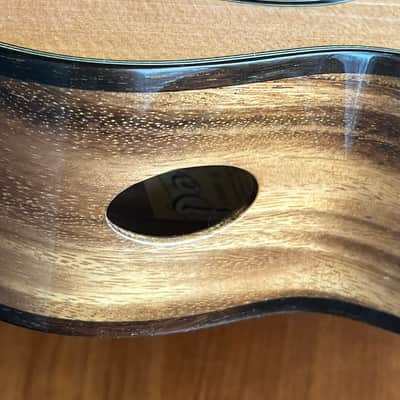 Pono Limited Edition Master Series Cedar Top Acacia Tenor 2018 - Gloss finish body and faceplate, satin finish neck image 4