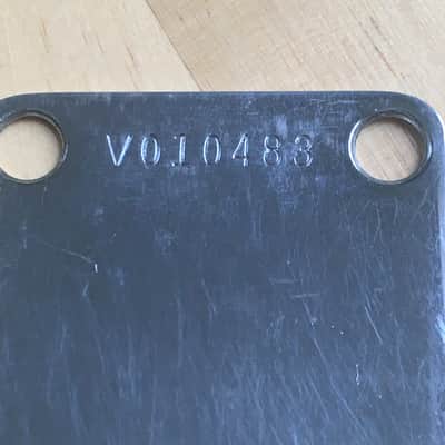 1982 Fender USA Made American Vintage Spec Reissue Serial Aged Relic Neck Plate image 3