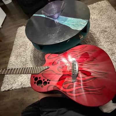 2003 Nikki Sixx "Red Flame" Ovation 1778T Elite Acoustic/Electric 6-String image 3