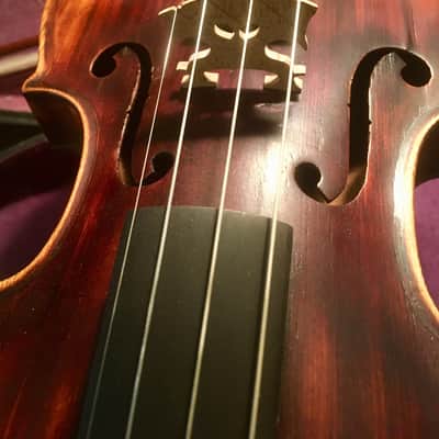 "Stainer" Violin Full sized 4/4 labeled 1697 Shaded dark brown image 7