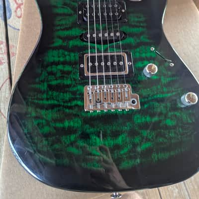 Ibanez GRX70QA-TEB Gio 2016 - Present - Transparent Emerald Burst with custom pickups image 6