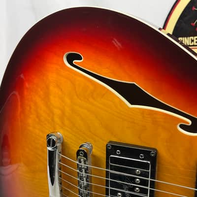 Fender Starcaster Semi-Hollow Body Electric Guitar - Aged Cherry Burst with Gig Bag image 4