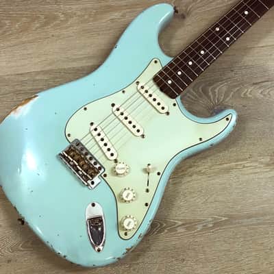 Fender Stratocaster Custom Shop 1960 Reissue Relic - 2008 - rare Daphne Blue finish image 3
