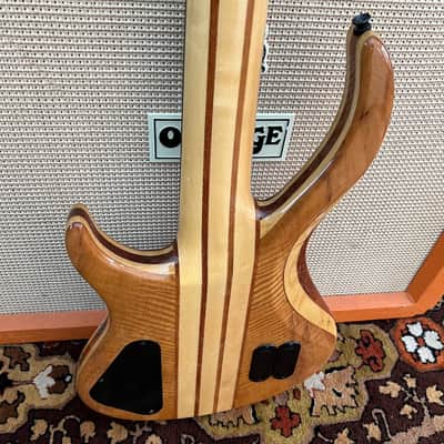 Harley Benton BZ-5000 II NT Natural Thru Neck 5-String Electric Bass Guitar image 15