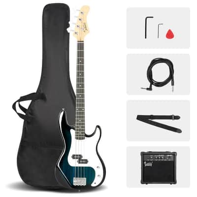 Glarry Right Handed Full Size GP Electric Bass Guitar Bass With 20W AMP US image 6