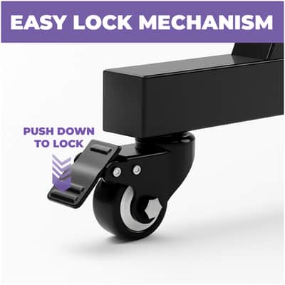 Liquid Stands Keyboard Stand Caster Wheels Set of 4 - Replacement Locking Heavy Duty Wheels with Brake image 3