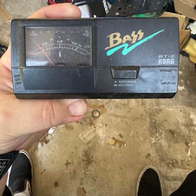 Korg BT-2 Bass Tuner 1990s - Black/Teal/Gold image 2