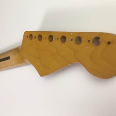 Lefty MJT Custom Aged Relic Fender Strat Guitar Neck Amber Nitro Lacquer Checking image 6