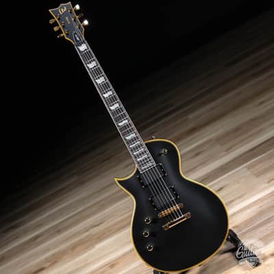 ESP LTD Deluxe EC-1000 LH Left-Handed EMG Guitar – Vintage Black image 1