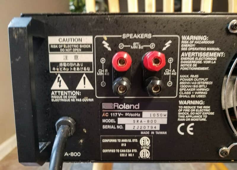 Roland SRA-800 1300 Watt Stereo Power Amplifier | Reverb