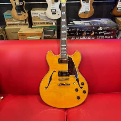 D'Angelico Excel EX-DC Semi-Hollow with Stop-Bar Tailpiece 2021 - Vintage Natural image 1