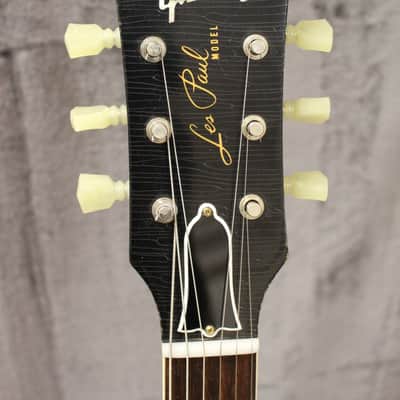 2016 Gibson Custom 60s Standard Historic Les Paul Lightly Aged Electric Guitar Black Over Frost Blue image 3