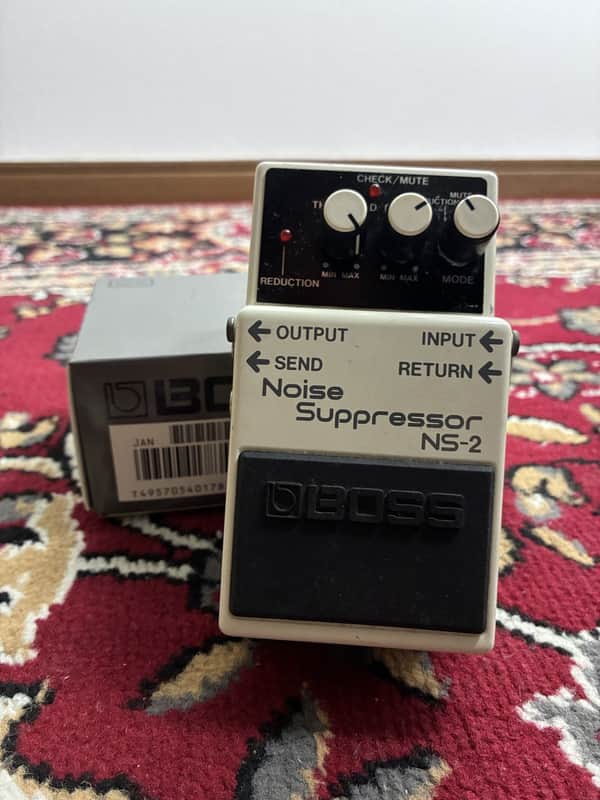 1993 BOSS NS-2 Noise Suppressor Guitar Effect Pedal Silver Label Taiwan w/ Box image 1
