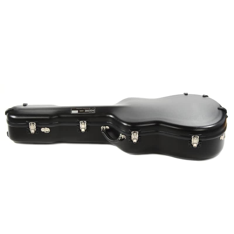 Calton Dreadnought Guitar Case Black w/Burgundy Interior image 1