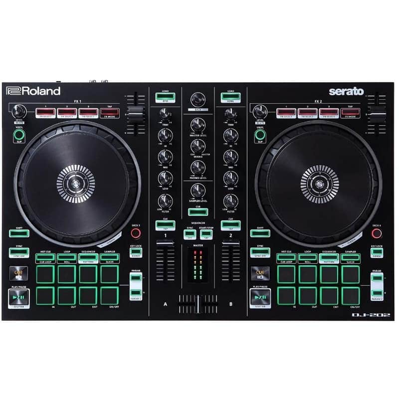 Mint Roland Two-channel, Four-deck Serato DJ Controller with Serato DJ Pro upgrade (DJ-202) image 1