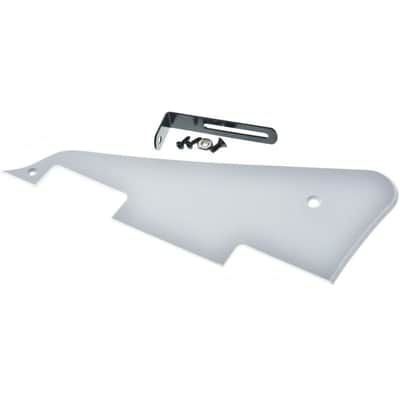 Solid White 1 Ply LP Guitar Pickguard with Black Stainless Steel Bracket and Steel Mounting Screws for USA Les Paul image 4