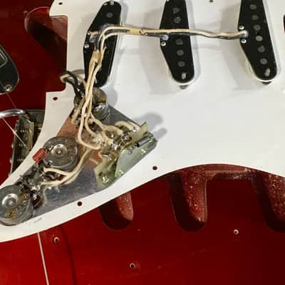 LEFTY! Vintage 1997 Fender ‘62 Reissue Stratocaster Custom Shop Texas Specials! Candy Apple Red Relic 6.9 Lb HSC image 14