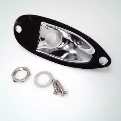 True Custom Shop® Chrome Jack Plate for Fender Stratocaster Fits USA & Import image 1